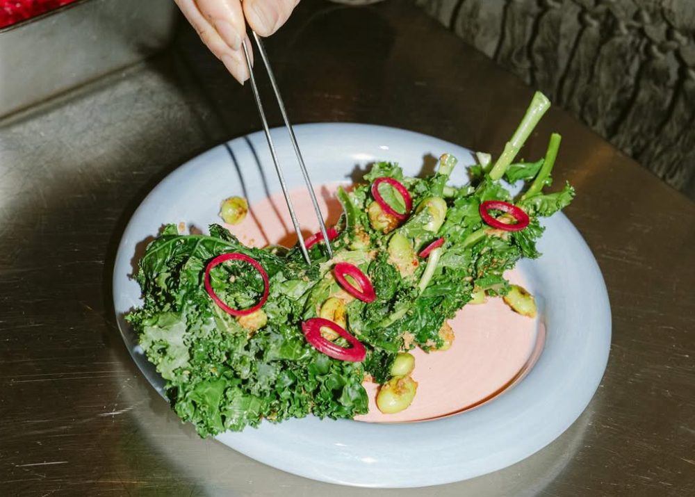 Farm-to-Fork Dining with locally grown leafy greens from GreenLoopFarms