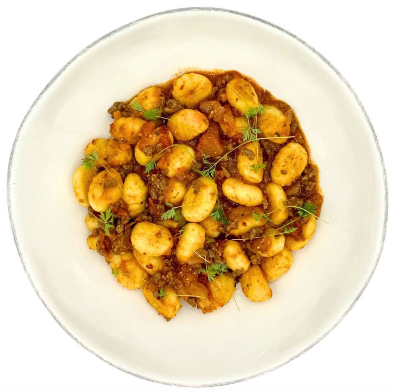 Gnocchi with savory sauce