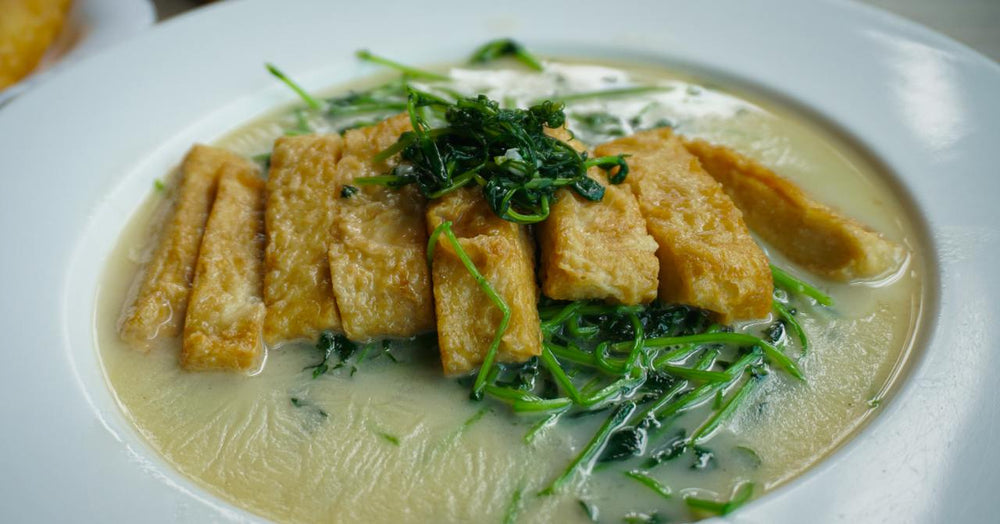 Tofu with greens