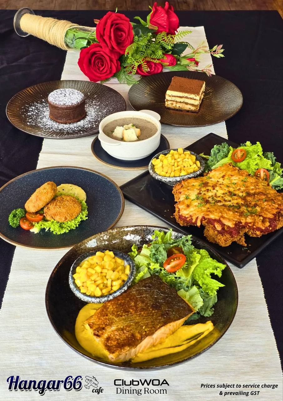 Salmon, chicken, and desserts